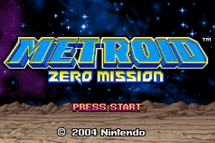 Metroid Zero Mission Title Screen